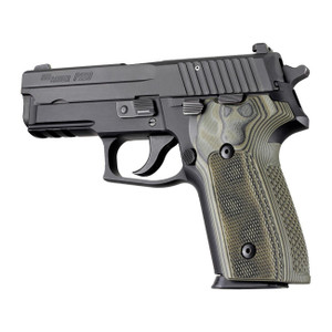 Hogue Sig Sauer P228/P229 Checkered Grips G10 G-Mascus (Green Lava) - 28178