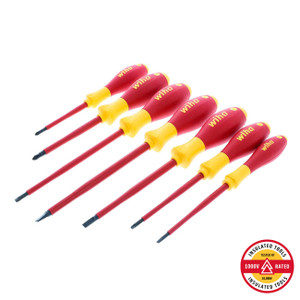 Wiha Insulated SoftFinish Screwdriver Set (7 Piece Set) - 32097