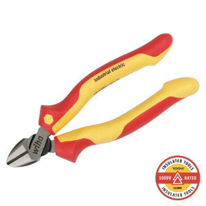 Wiha VDE Insulated Industrial Diagonal Cutters: 8" Length - 32929