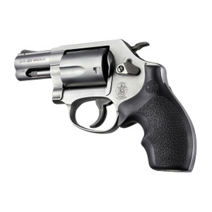 Hogue S&W J-Frame OverMolded Rubber Bantam Style Grips with Finger Grooves (Black) - 61000