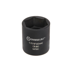 PowerBuilt SAE 1-11/16" Dodge Spindle Nut Impact Socket - 1/2" Drive - 647093