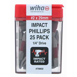 Wiha MaxxTor Phillips #2 Impact Bits (25 Piece) - 76602