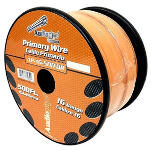 Audiopipe Primary Wire 16-Gauge 500 Foot Spool - Orange - AP16500OR