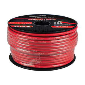 Audiopipe Flexible ECA Primary Cable 10 Gauge 100 Foot Red - APV-10-100RED