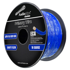 Audiopipe Flexible ECA Primary Cable 16 Gauge 500 Foot - Blue - APV16500BLU