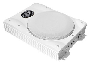Lanzar Marine Low-Profile 8" Amplified Enclosure (White) - AQTB8