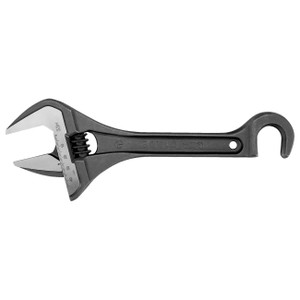 Bahco 10" Wide Jaw Adjustable Wrench with Valve-Persuader Hook - BAH33HRUS