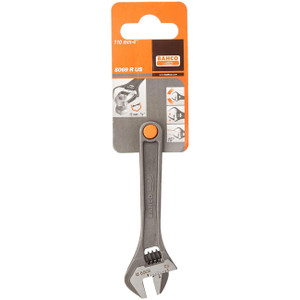 Bahco 4" Central Nut Adjustable Wrench with Phosphate Finish - 8069 R US