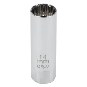 Performance Tool 3/8" Drive 14mm Magnetic 12-Point Spark Plug Socket - C28231