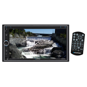 Blaupunkt 6.95" Double DIN Fixed Face Touchscreen Mechless Receiver with Bluetooth USB/SD Inputs an - CAMDEN 450