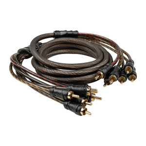 Audiopipe 6FT Length - 6-Channel Interconnect Cable for Car / Motorcycle Audio - CPP-MC6
