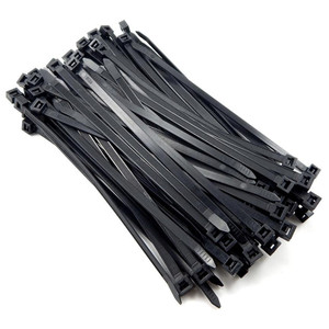 Nippon Nylon Wire Ties 8" - Black (100 count) - CT8BUV