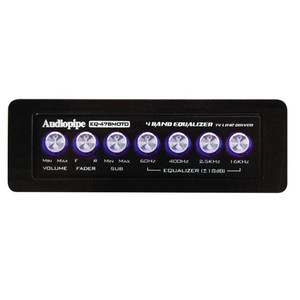Audiopipe 4 Band 7V Graphic Equalizer - EQ-47BMOTO
