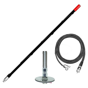 Firestik 2' (61cm) Single Roof Mount "NGP" Kit Complete (Black) - FG2DDB