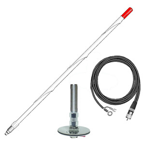 Firestik 2' (61cm) Single Roof Mount "NGP" Kit Complete (White) - FG2DDW