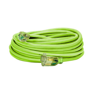 Flexzilla Pro Extension Cord 14/3 AWG SJTW 50' Outdoor Lighted Plug ZillaGreen - FZ512730