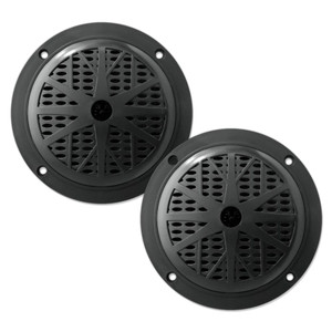 Pyle Marine 4" Dual Cone Speakers (Black) - PLMR41B