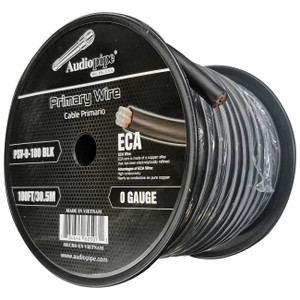 Audiopipe Flexible Power Cable 0 Gauge 100 Foot - Black - PSV-0-100 BLK