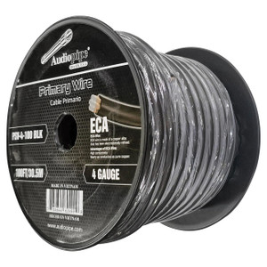 Audiopipe Flexible Power Cable 4 Gauge 100 Foot - Black - PSV-4-100 BLK