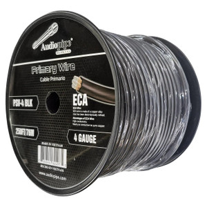 Audiopipe Flexible ECA Power Cable 4 Gauge 250 Foot - Black - PSV-4 BLK