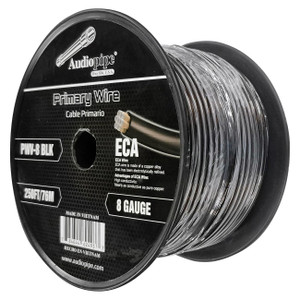 Audiopipe Flexible ECA Power Cable 8 Gauge 250 Foot - Black - PWV-8 BLK