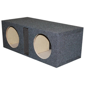 QPower Dual 12" Slot-Ported Empty Woofer Enclosure - QBASS12 VENTED