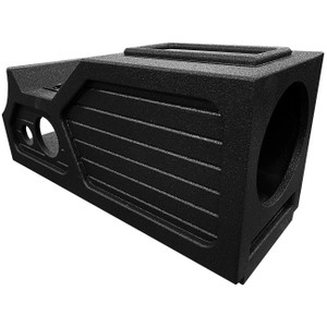 QPower "QBOMB" "07 - "13 GMC/Chevy Crew Cab Center Console Single 12" Vented Empty Woofer Enclosure - QBGMC-CC-07