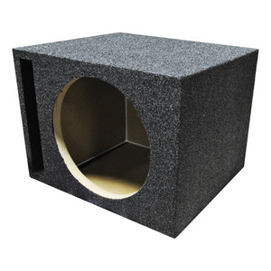 Single 10" Slot Ported Vented Heavy Duty Empty Woofer Enclosure - QHD110V