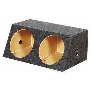 QPower (2) 15" Heavy Duty Angled Woofer Box - 1" MDF Construciton - QHDBASS15