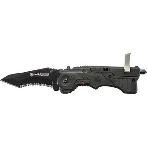 Smith & Wesson 3.5" Spring Assisted Folding Pocket Knife & Rescue Tool - SW911B