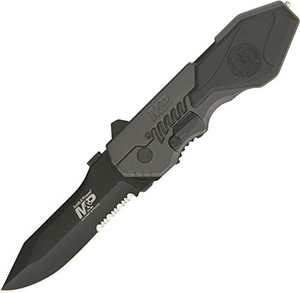 S&W SWMP4LS 8.6in S.S. Assisted Folding Knife with 3.6in Serrated Clip - SWMP4LS