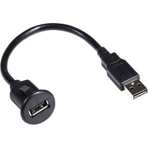 PAC Short USB Dash Mount Adaptor Cable Type A Male to Type A Female - USB-DMA