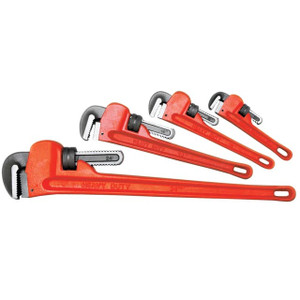 Performance Tool Heavy-Duty Adjustable Straight Pipe Wrench (4-Piece Set) - W1136