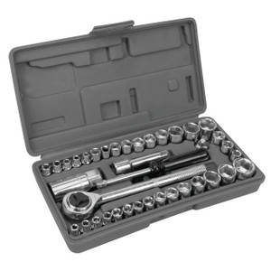 Performance Tool SAE/Metric Socket (1/4" & 3/8" Drive) and Bit Set (40-Piece Set) - W1173