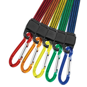 Performance Tool Flat Carabiner Bungee Cord (5-Piece Set) - W1449