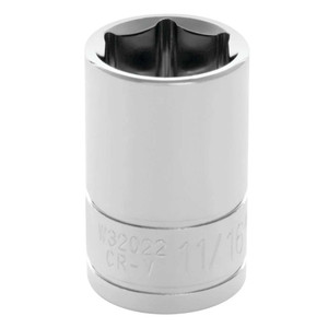 Performance Tool 1/2" Drive 6-Point SAE 11/16" Socket - W32022
