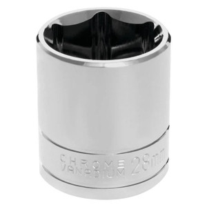 Performance Tool 1/2" Drive 28mm Metric 6-Point Socket - W32228