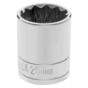 Performance Tool 1/2" Drive 12-Point Metric 25mm Socket - W32825