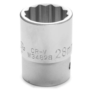 Performance Tool 3/4" Drive 28mm 12-Point Metric Standard Socket - W34828