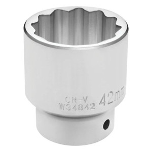 Performance Tool 3/4" Drive 42mm 12-Point Metric Standard Socket - W34842