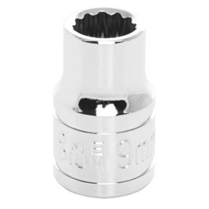 Performance Tool 3/8" Drive 9mm Metric 12-Point Socket - W38809