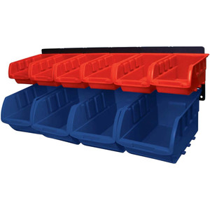 Performance Tool 10 Bin Wall Mount Storage Rack - W5190