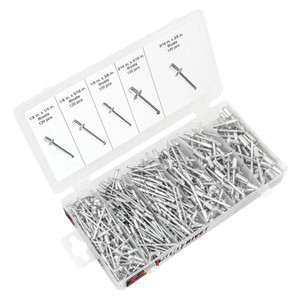 Performance Tool SAE Sizes Aluminum Rivet Assortment Set (500 Piece) - W5228