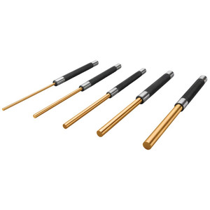 Performance Tool 8" Long Brass Roll Pin Punch Set (5 Piece) - W759