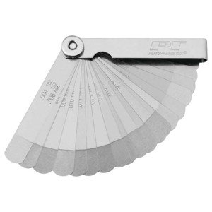 Performance Tool "Go-No-Go" Feeler Gauge with 22 Blades (Decimal and Metric) - W80524
