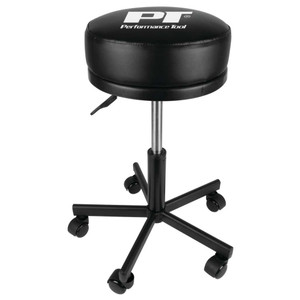 Performance Tool Extra-Thick Big Top Adjustable Pneumatic Rolling Shop Stool - W85033