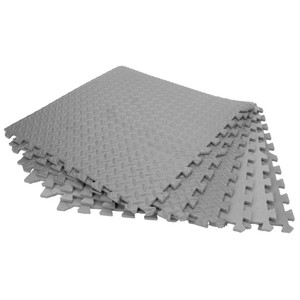 Performance Tool Protective Anti-Fatigue Interlocking Floor Mat 24" x 24" Gray (6 Piece) - W88989