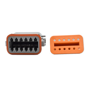 Bluewater 12 Position Female Deutsch Connector w/Wedge Lock - DT06-12S