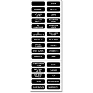 Blue Sea 8031 AC Panel Basic 30 Label Set - 8031