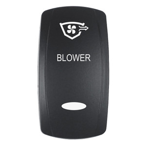 Pacer Actuator - 'BLOWER' f/V Series Contura Switches - Black - Laser Etched (Top/Bottom Light) - EV2LE-BLWR